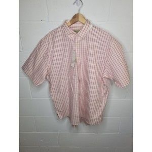 Cabela's Mint Red Plaid Oxford Button-Up Shirt Size Large NWT